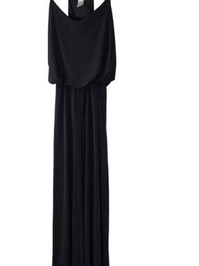 Urban K Black Wide Leg Jumpsuit Large Spaghetti Strap Draped Blouson